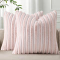 Pallene Faux Fur Plush Throw Pillow Covers 20x20 Set of 2, Luxury Soft Fluffy by PALLENE
