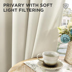 Joydeco White Velvet Curtains 90 Inches 2 Panels, Luxury Thermal Insulated Soft - Image 6