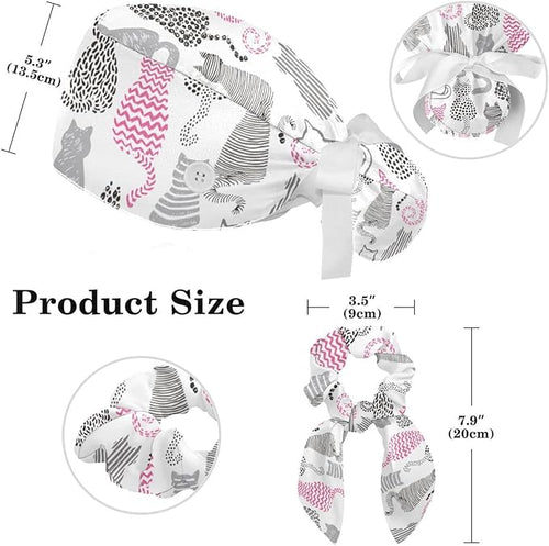 Adjustable Brown Dachshund Dog Blue Surgical Scrub Cap - Image 2
