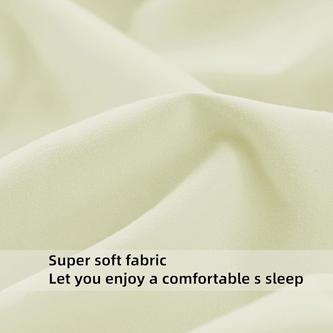 HBHLFZ King Fitted Sheet Only, Soft Breathable Bottom Sheet - Image 4