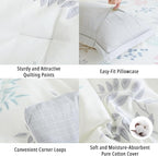 LEMIROE White Cotton Comforter Twin Size 2Pcs - Image 5