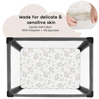 Yoofoss Pack and Play Sheets Fitted, Mini Crib Sheets 2-Pack - Image 2