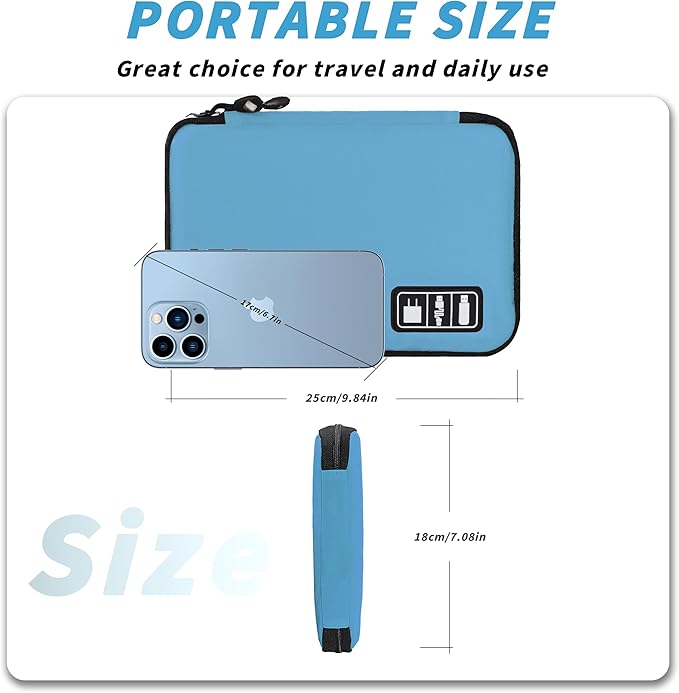 Electronics Organizer, Travel Cord Organizer Pouch, Portable Cable Organizer - Image 3