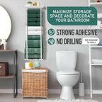 Hommtina Bathroom Towel Storage Black Towel Holder Bathroom Decor Aesthetic - Image 2