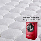 LEISURE TOWN Cotton Twin Mattress Pad Fitted Quilted Mattress Cover Pillow Top - Image 6