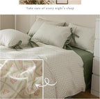 mixinni Red Floral Duvet Cover Set Twin Size - Image 6