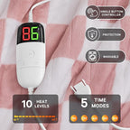 Light Pink Heated Blanket Electric Throw, 50X60 Heating Blanket - Image 4