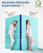 BEDELITE Full Mattress Topper Dual Layer 4 Inch Memory Foam Mattress Topper - Image 3