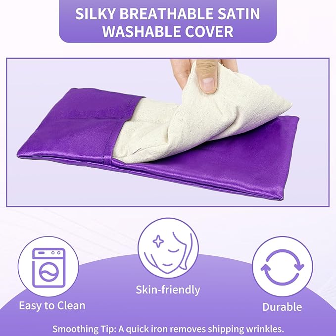 Lavender Weighted Eye Mask for Relaxation, Lavender Eye Mask - Image 4