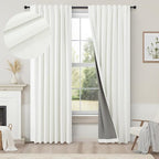 Black Out Curtains 72 Inch Long 2 Panel Burg Lightweight Faux Linen Cute by Pitalk