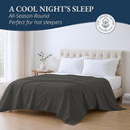 Lane Linen 100% Organic Cotton Queen Size Flat Sheet Only - Image 4