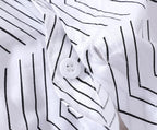SLEEPBELLA Navy and White Duvet Cover Set, 100% Cotton Bedding, Chevron - Image 6