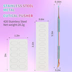 Pre-Treatment Cuticle Pusher, ASTONFOG Dual Ended Cuticle Remover Russian Prep - Image 2