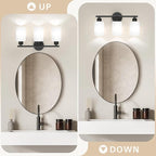 Espird Bathroom Vanity Light Fixtures Matte Black Bathroom Lighting Fixture - Image 6