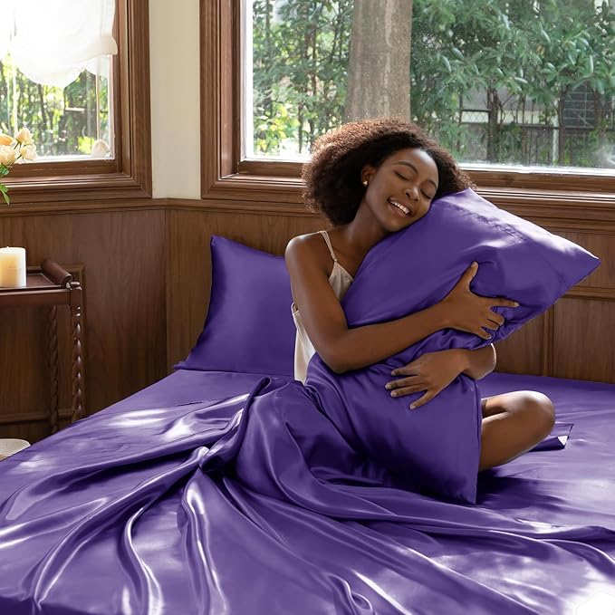 CozyLux Satin Sheets Full Size Sheets - Image 7