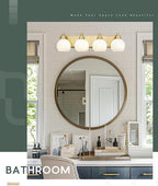 Bathroom Light Fixtures, 4 Light Brushed Gold Vanity Light, 26 Inch Modern Wall - Image 7