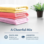 Small and Lightweight Cotton Towels Assorted Pastel Mix 24 x 40 inches Towels - Image 3
