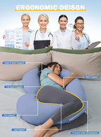 INSEN Cooling Pregnancy Pillow, Maternity Pillow - Image 3