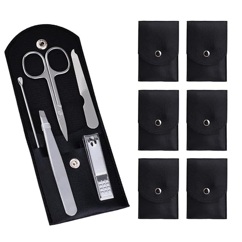 6 Sets Pack Travel Manicure Set Professional Nail Clipper Kit-5 Pieces by HANTEKAS