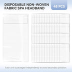 Disposable Headbands for Spa & Facials – 48pcs White Headbands for Women – - Image 4