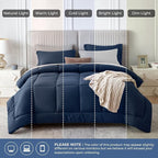 Sasttie Twin Comforter Set, 5 Pieces Bed in a Bag Twin, Complete Bedding Set - Image 8