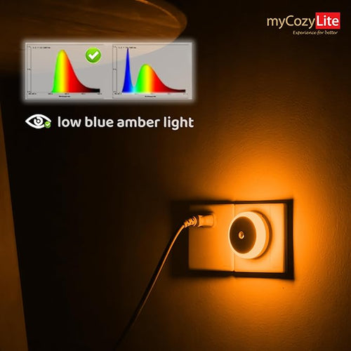 Amber Night Light Plug in, Dusk to Dawn Sensor, Automatic Nightlight, Energy - Image 2