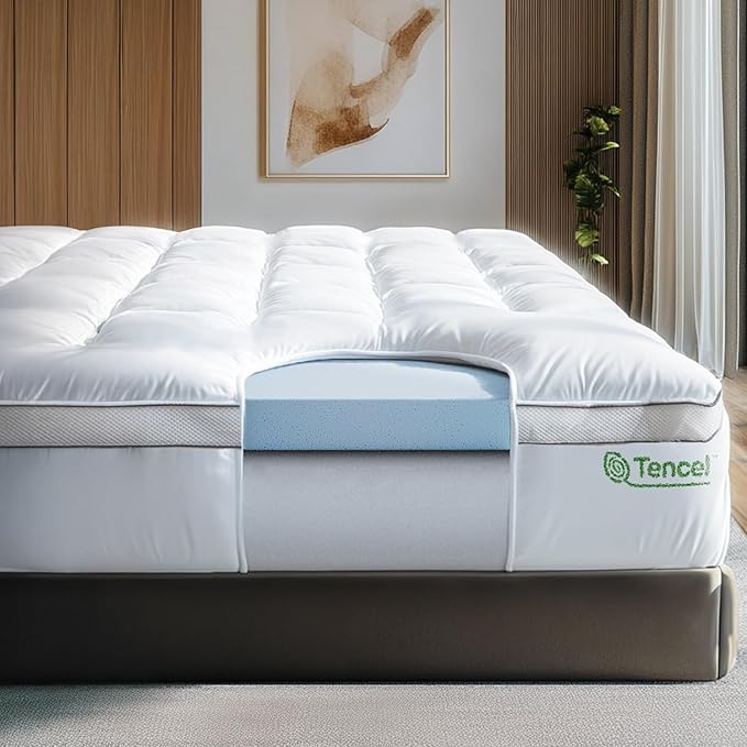 ViscoSoft 3 Inch Pillow Top Memory Foam Mattress Topper King by ViscoSoft