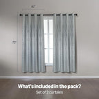 Amazon Basics Jacquard 2-Piece 100% Blackout Curtains, Living Room and Bedroom - Image 5