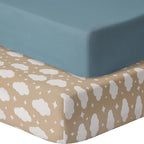 GUNTAIL Baby Crib Sheets for Boys Girls, 2 Pack Fitted Crib Sheet for Standard by GUNTAIL