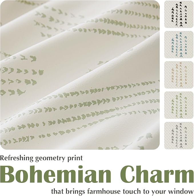100% Boho Blackout Curtains 63 Inches Long - Image 4