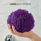 Large Purple Bath Sponge Pack of 3 – Gentle Exfoliation Loofahs - Image 5