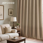 Joydeco Toffee Brown Velvet Curtains 108 Inches 2 Panels, Luxury Thermal - Image 4