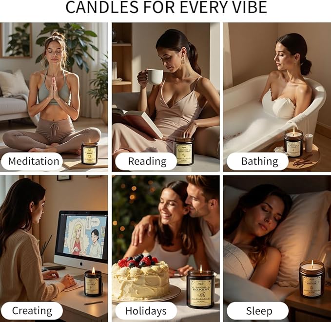 Cedar Scented Candles, 7oz Soy Wax Candle, Long Lasting Aromatherapy Jar Candle - Image 6