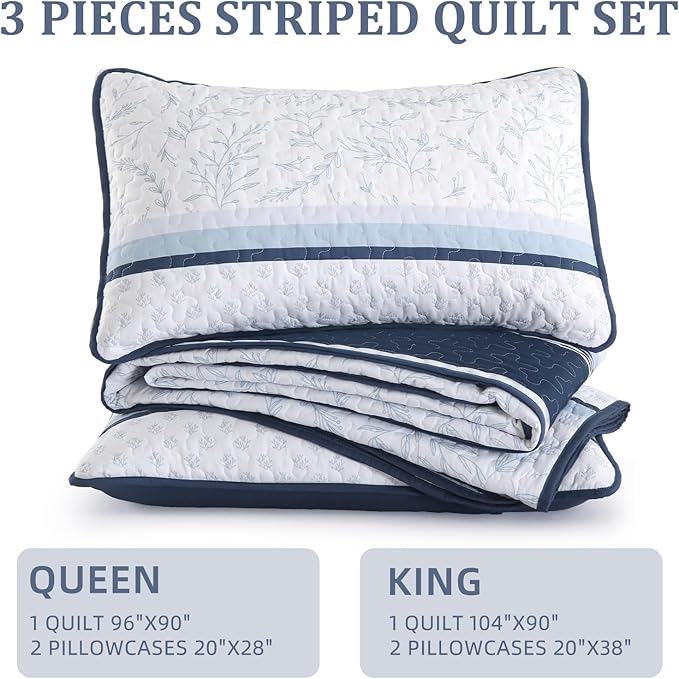DJY Striped Quilt Set King Size - Image 7