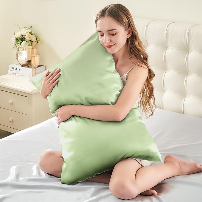 INFIIXSO Silk Pillow Cases 2 Pack Standard Size, Ultra Smooth & Soft Mulberry - Image 3