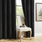 Joydeco Velvet Curtains Extra Wide, Long Luxury Black Blackout Thermal - Image 7