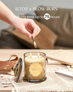 M&SENSE Eucalyptus Cedarwood Soy Candles, 2 Wick 12.7oz Large Jar Candle 75H - Image 7