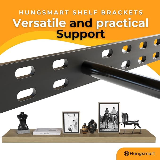 HÜNGSMART 48 Inch Wooden Floating Shelf – Supports 300lbs – Carpenter Designed - Image 6