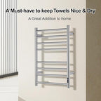 Towel Warmer Bathroom Wall Mounted Drying Rack Plug-in Electric Heated Towel - Image 4