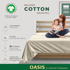 THREAD SPREAD 100% Organic Cotton Percale Flat Sheet Queen Size - Image 2