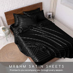 MR&HM Satin Bed Sheets, King Size Sheets Set - Image 7