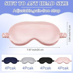 Cutecrop 12 Pcs Silk Sleep Masks Soft Satin Eye Masks - Image 2