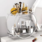 Perfume Organizer for Bedroom Dresser- Sliver Makeup Organizers for Vanity by YIWANFW