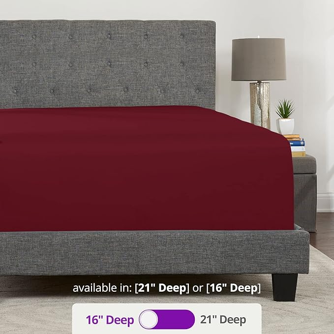 California King Fitted Sheet Deep Pocket – Real 16” Cal King Fitted Sheet Fit - Image 3