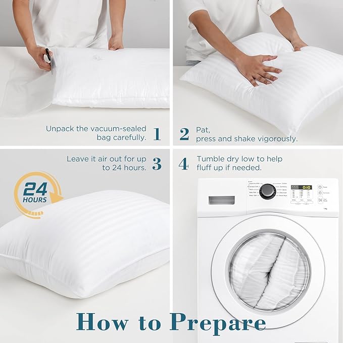 viewstar Bed Pillows King Sizes Set of 2, Hotel Quality Cooling Down - Image 9