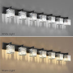 Aipsun Black Vanity Light Crystal Bathroom Lighting Fixtures Modern Bathroom - Image 6
