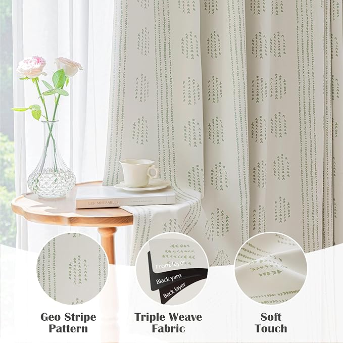 100% Boho Blackout Curtains 84 Inches Long - Image 6