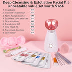 Colorfarm Facial Steamer Nano Ionic: Face Steamer Home Spa Kit Deep Cleaning - Image 2