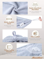 Hicober Microfiber Hair Towel Wrap, Fast Drying Hair Towels - Image 3