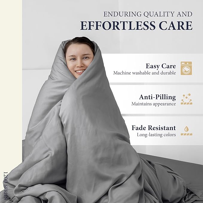 100% Egyptian Cotton Pillow Cases King Size Set of 2 - Image 5